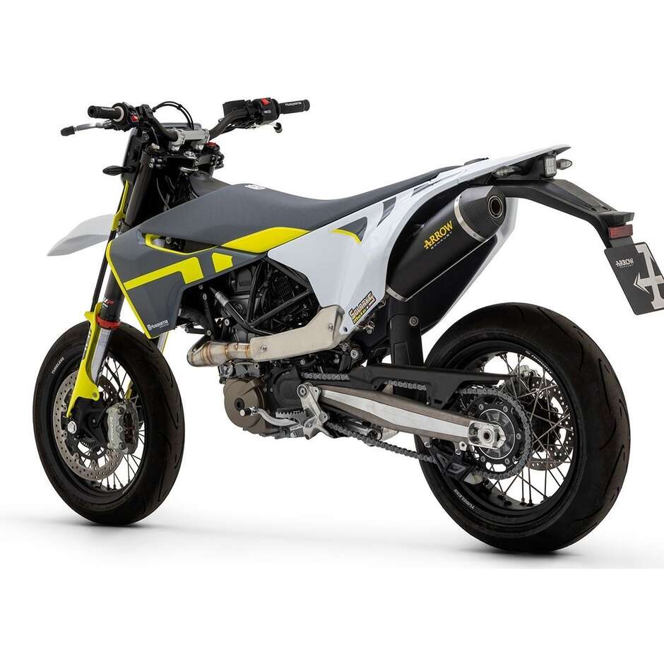 Terminale Arrow Race-Tech Alluminio Dark" Fondello Carby Husqvarna 701 Enduro/Supermoto