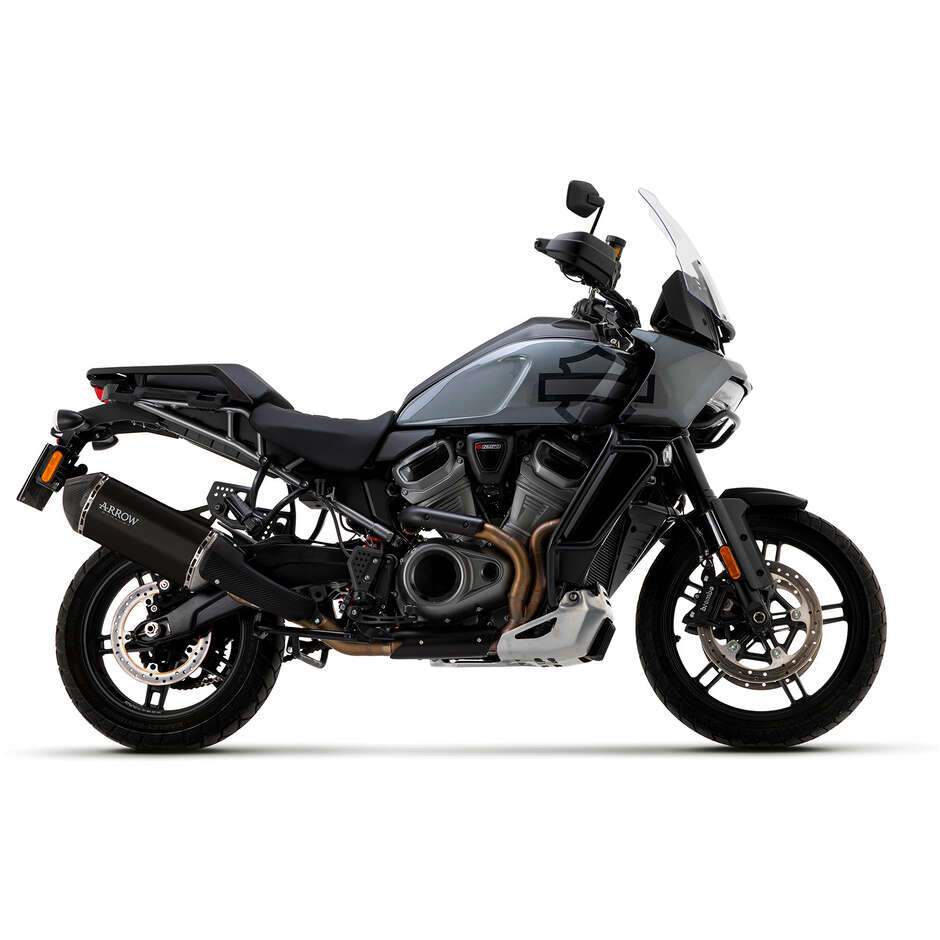 Terminale Arrow Sonora titanio Dark con fondello carby Per Harley-Davidson Pan America 1250 (2020-2024)