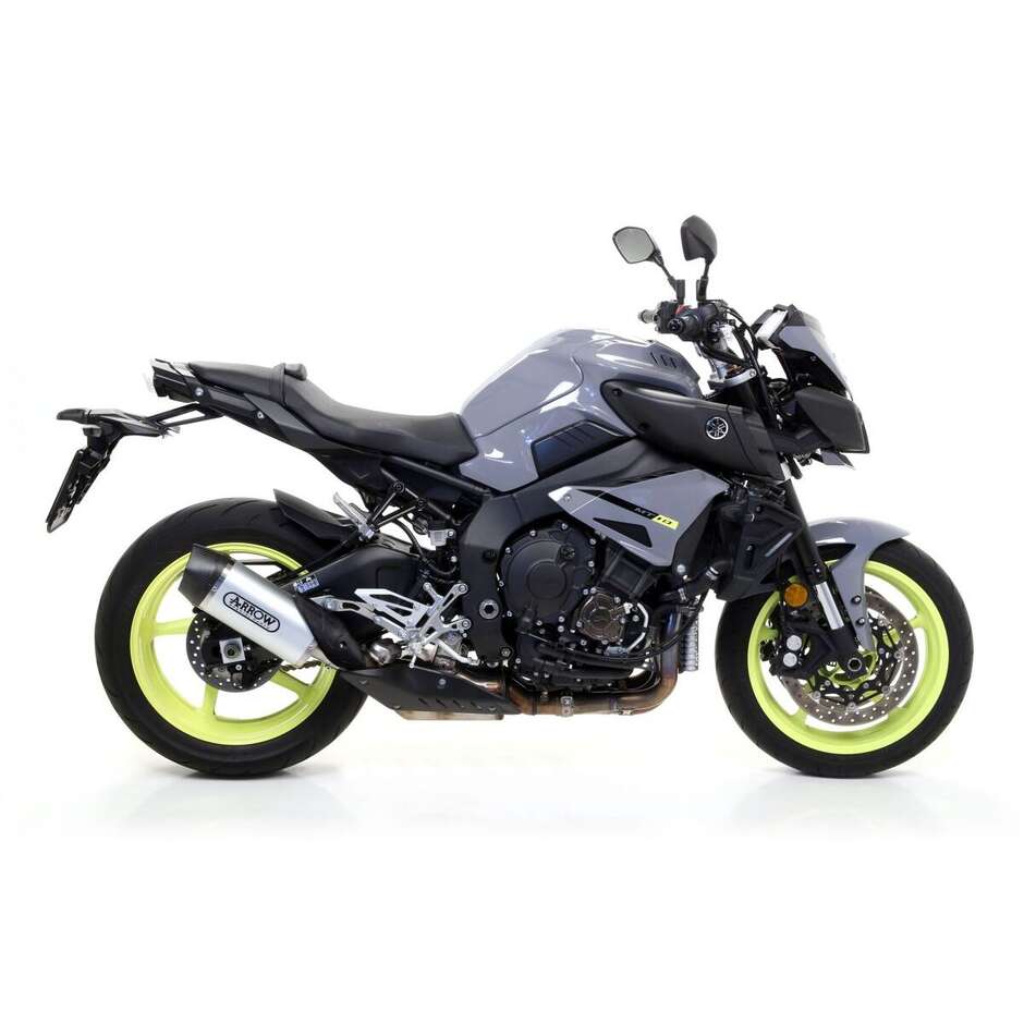 Terminale di Scarico Arrow Indy Race alluminio con fondello carby Per Yamaha MT-10 (16-20)