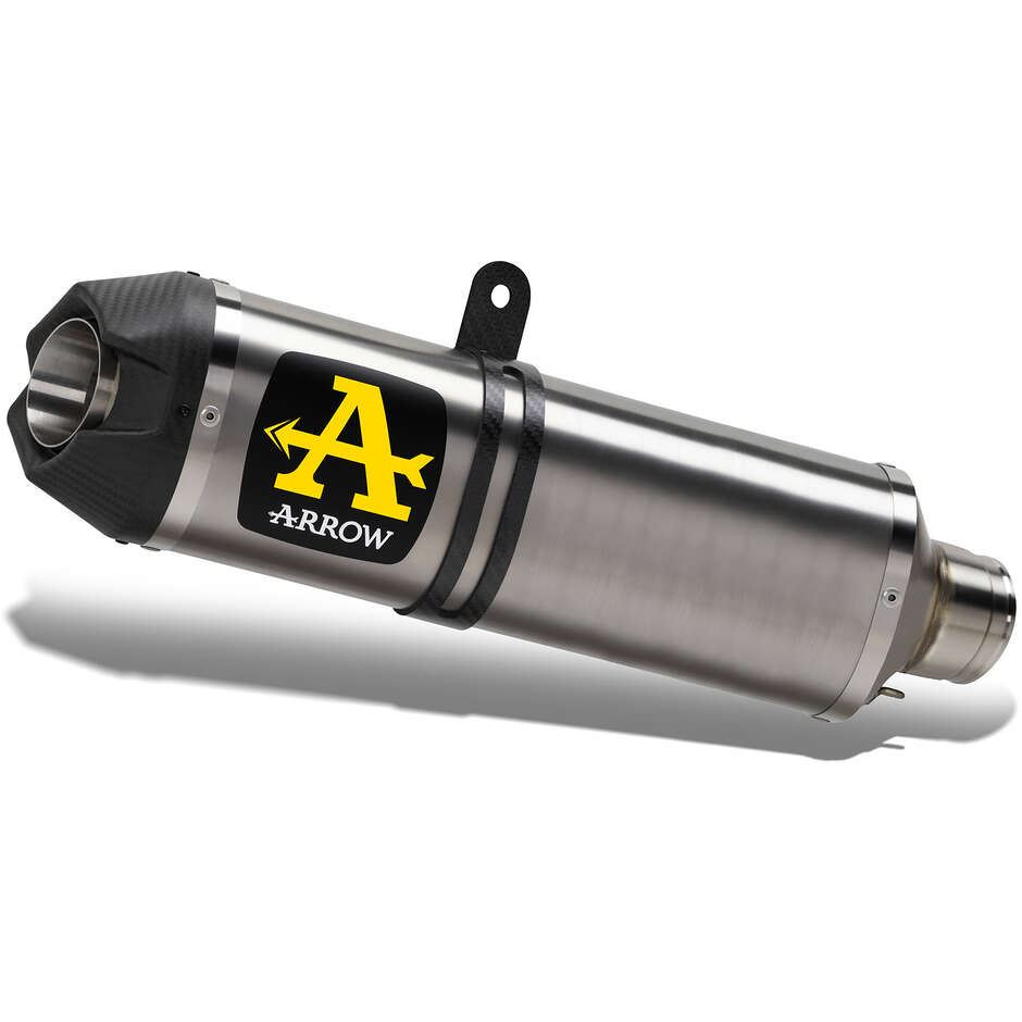 Terminale di Scarico Arrow Indy Race alluminio con fondello titanio Per Yamaha Tenere 700 (21-24)