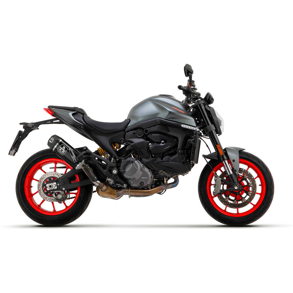 Terminale di Scarico Arrow Indy Race alluminio Dark con fondello carby Per Ducati Monster 937 (21-24)
