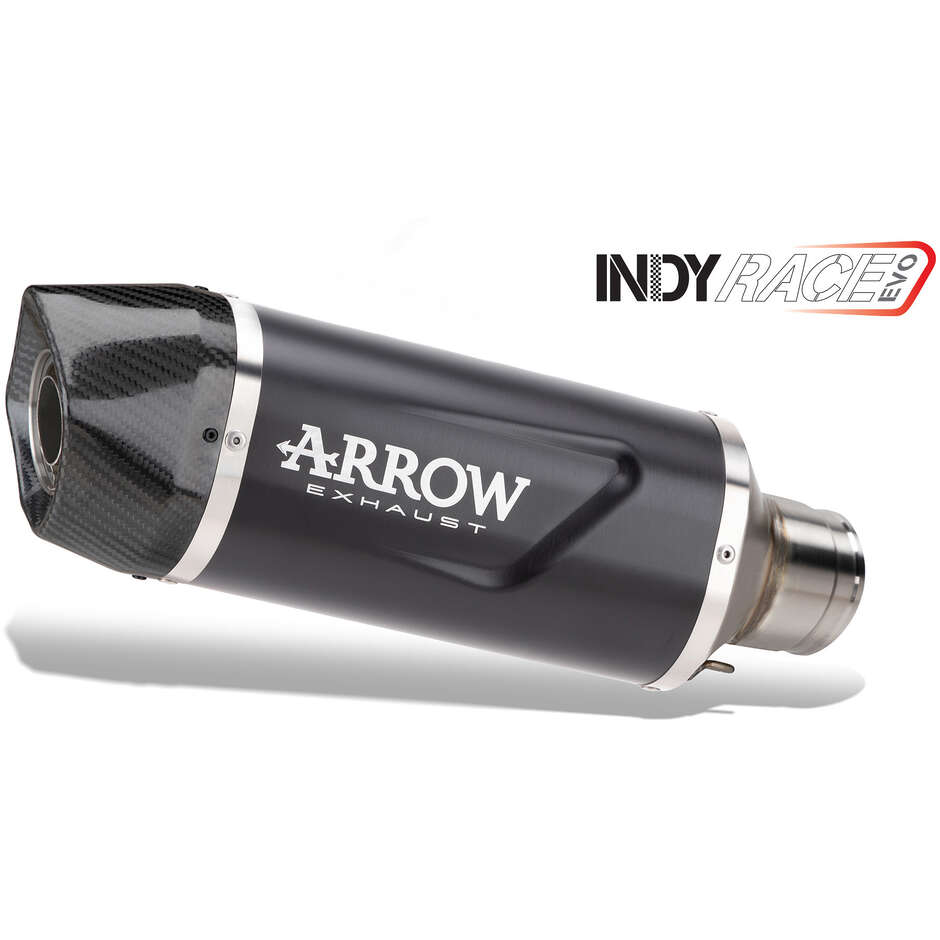 Terminale di Scarico Arrow Indy Race EVO Alluminio Dark con fondello carby - versione corta Per Honda FORZA 750 (21-26)