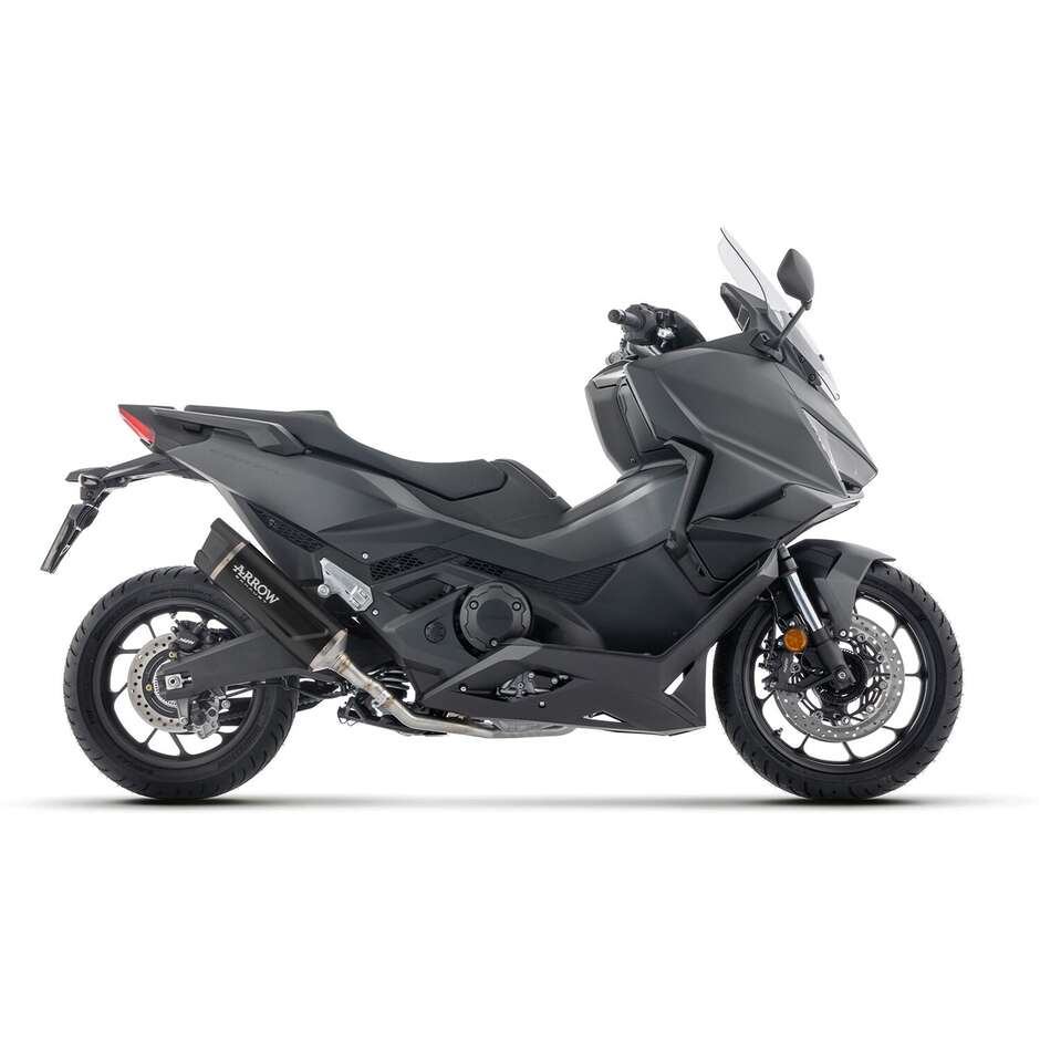 Terminale di Scarico Arrow Indy Race EVO Alluminio Dark con fondello carby - versione corta Per Honda FORZA 750 (21-26)