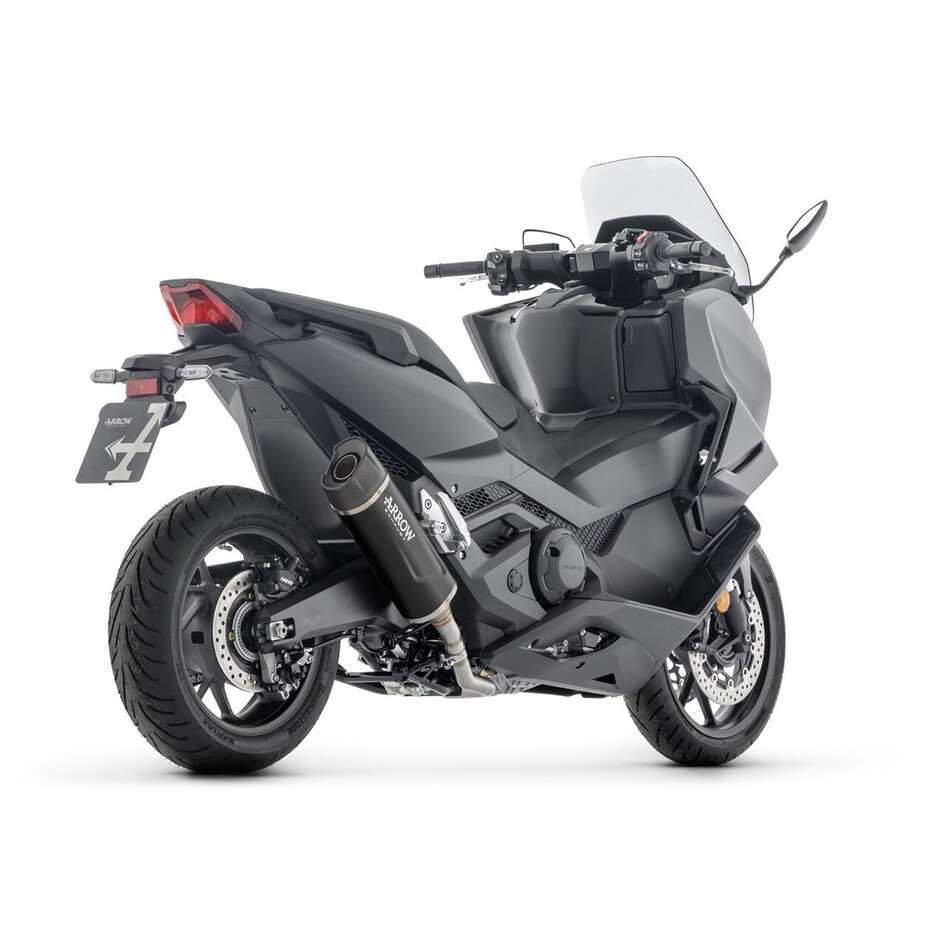 Terminale di Scarico Arrow Indy Race EVO Alluminio Dark con fondello carby - versione corta Per Honda FORZA 750 (21-26)