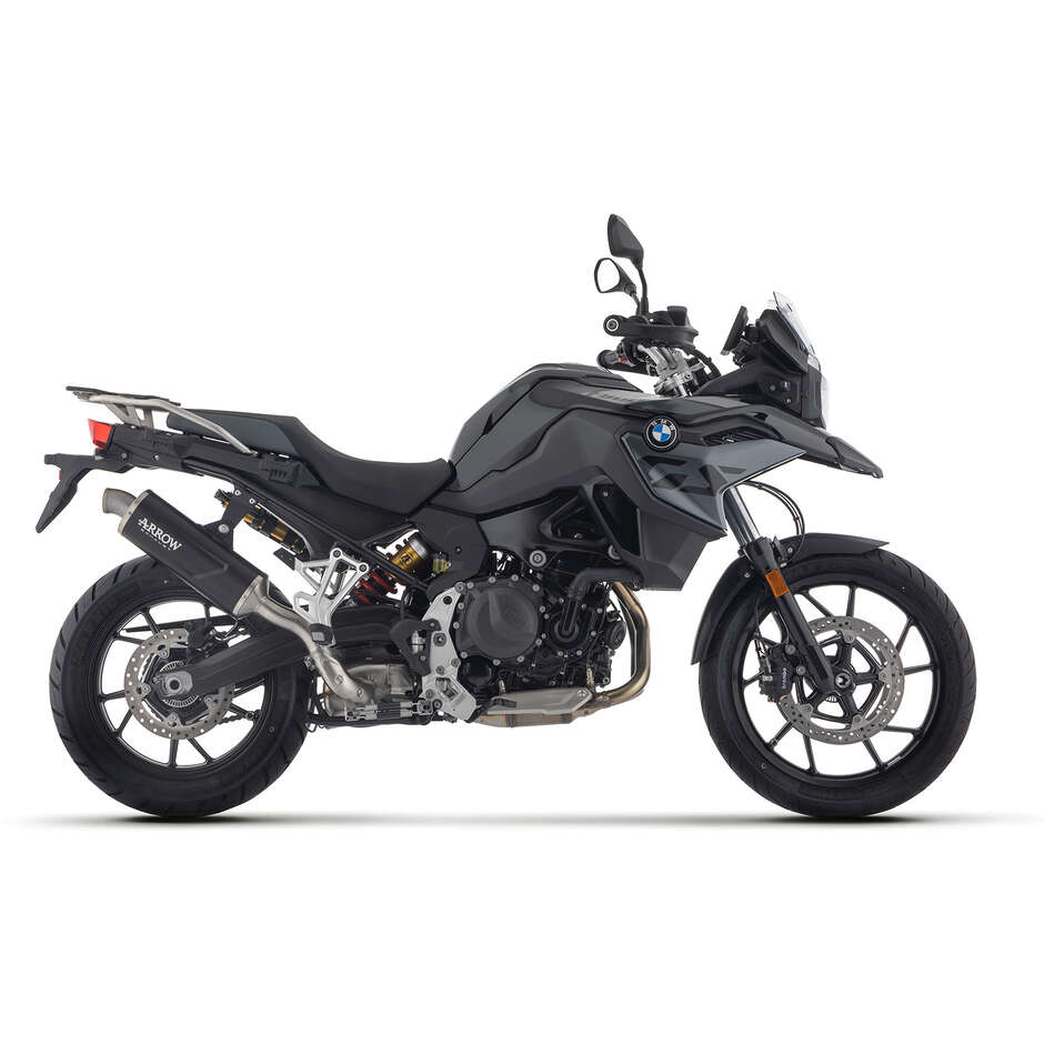 Terminale di Scarico Arrow Indy Race EVO alluminio Dark con fondello inox Per BMW F 800 GS (24-26); F 900 GS / GS Adventure (24-26)