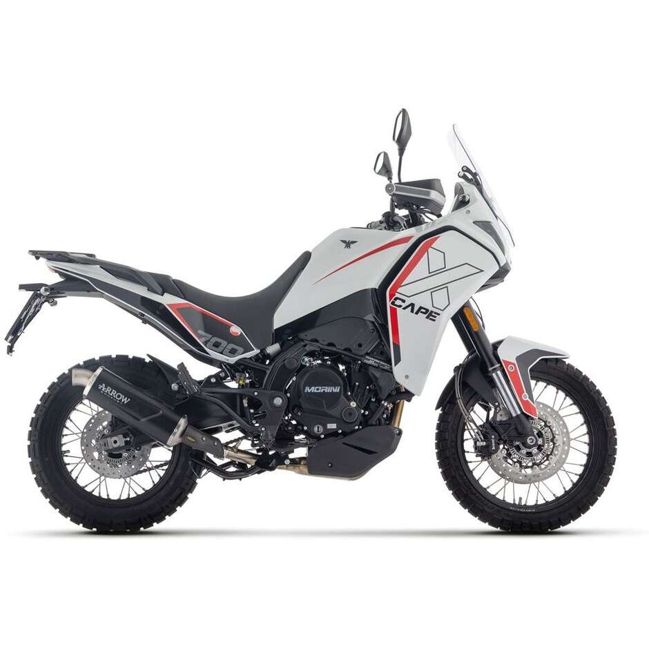 Terminale di Scarico Arrow Indy Race EVO alluminio Dark con fondello inox Per Moto Morini X-CAPE 700 (25-26)