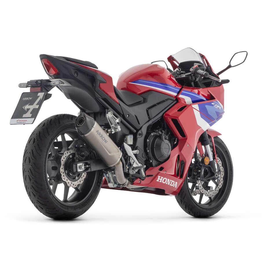 Terminale di Scarico Arrow Indy Race EVO titanio con fondello carby Per Honda CBR 500 R (24-25)