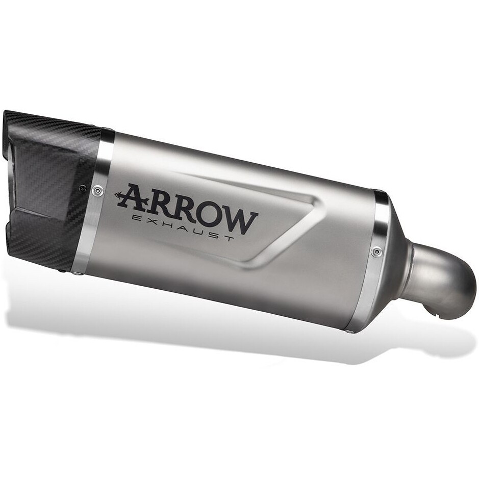 Terminale di Scarico Arrow Indy Race EVO titanio con fondello carby Per Yamaha YZF R1 (15-25)