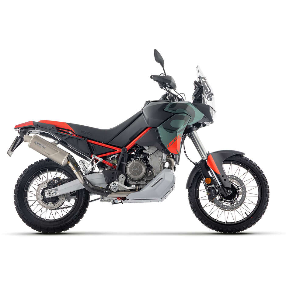 Terminale di Scarico Arrow Indy Race EVO titanio con fondello inox Per Aprilia TUAREG 660 (22-24)