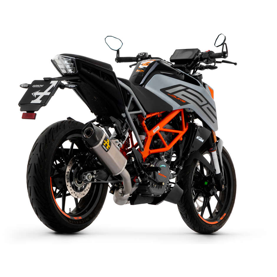 Terminale di Scarico Arrow Indy-Race titanio con fondello carby Per KTM DUKE 125 / 390 (21-23)