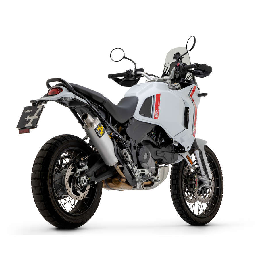 Terminale di Scarico Arrow Indy Race titanio con fondello inox Per Ducati Desert X 950 (22-24)
