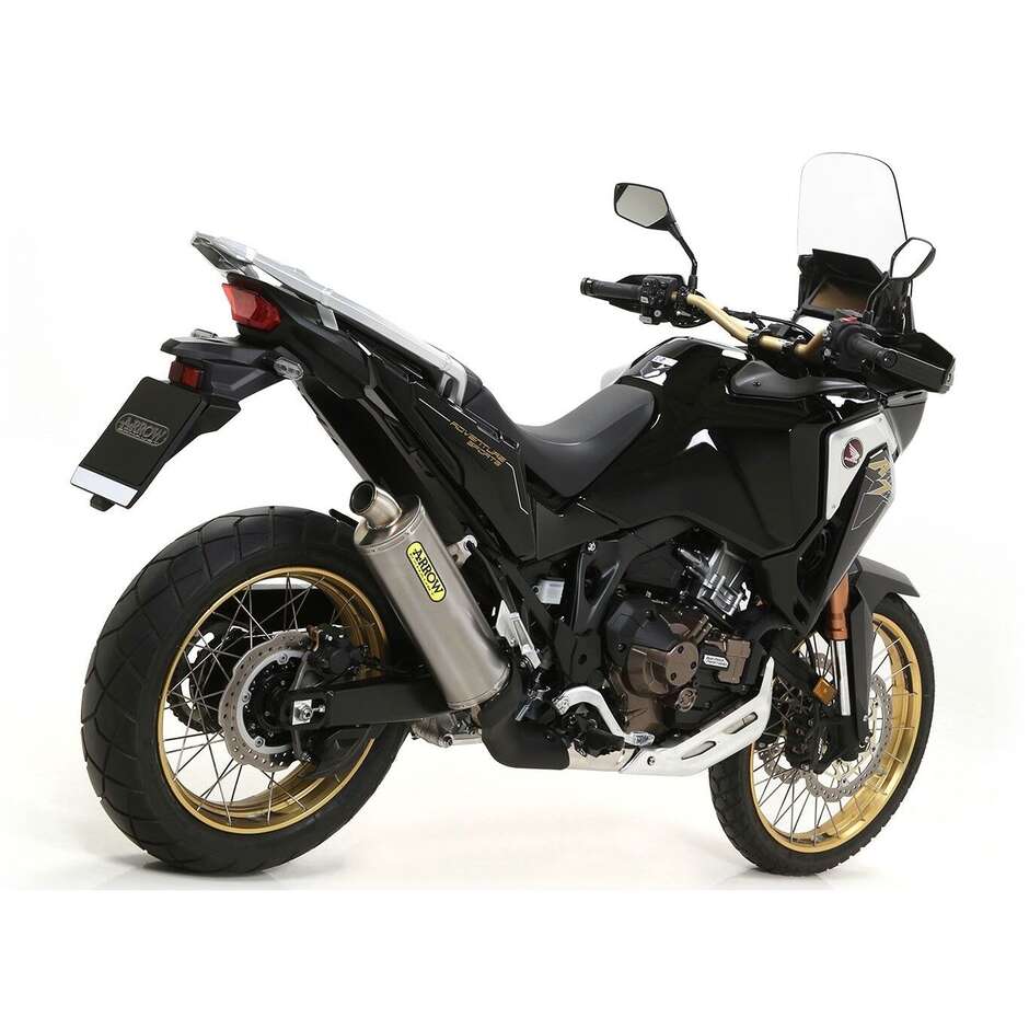 Terminale di Scarico Arrow Maxi Race-Tech Approved titanio Per Honda Africa Twin CRF 1100 L (20-26); Africa Twin CRF 1100 Adventure Sport (24-26)