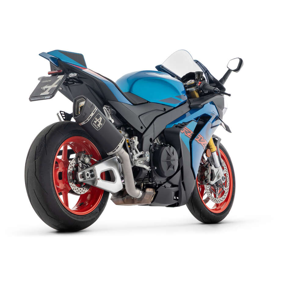 Terminale di Scarico Arrow Pista in titanio Dark con raccordo in titanio Per Aprilia RSV4 1100 Factory (21-24); Tuono V4 1100 (21-25); RSV4 1100 (25)