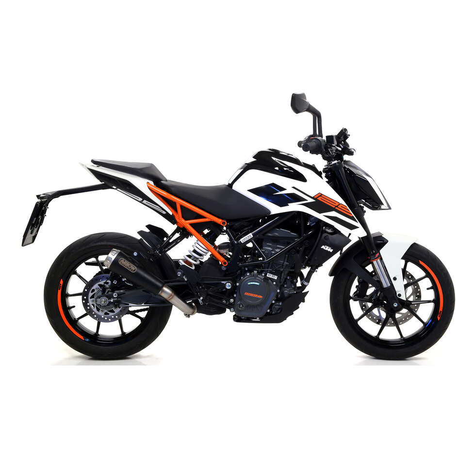 Terminale di Scarico Arrow Pro-Race nichrom Dark Per KTM DUKE 125 / 390 (17-20)