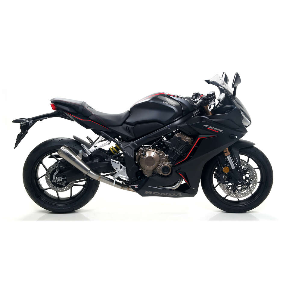 Terminale di Scarico Arrow Pro-Race nichrom Per Honda CB 650 R ; CBR 650 R (19-23)
