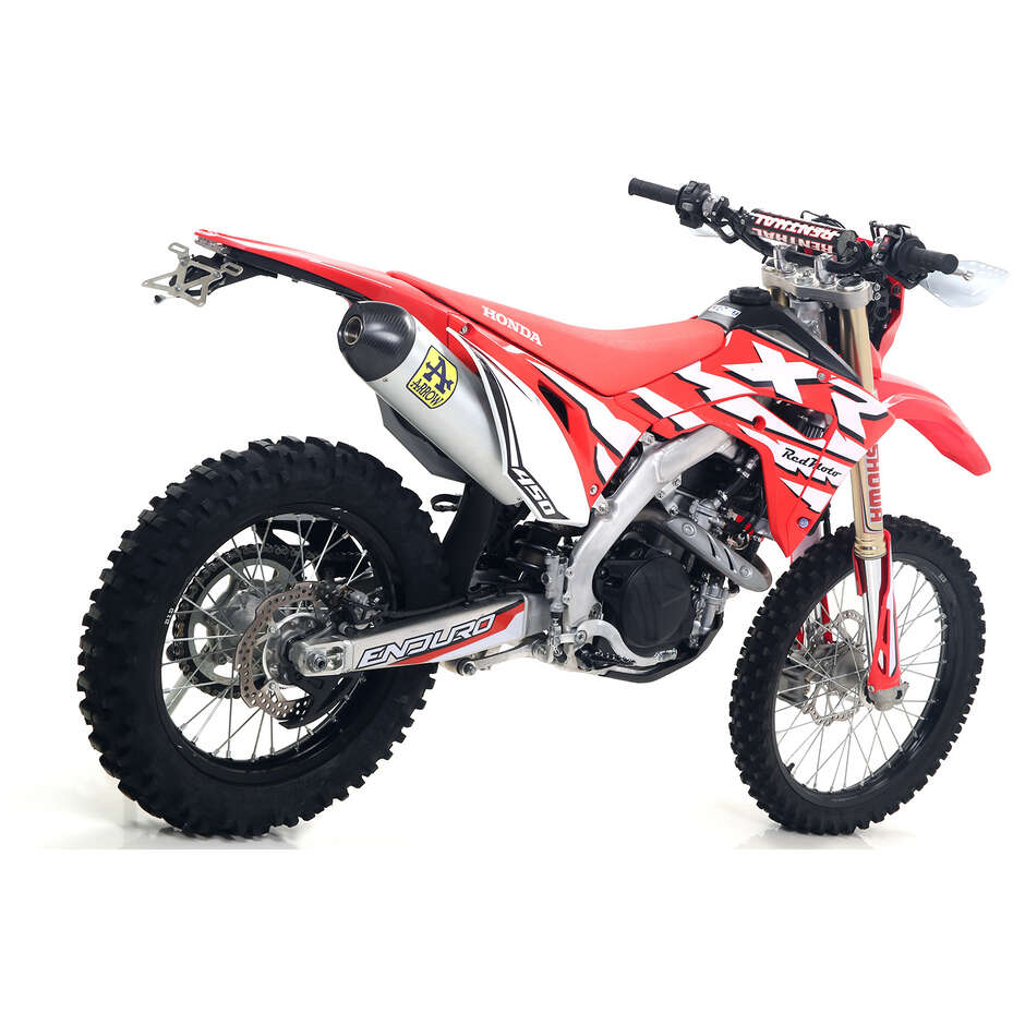 Terminale di Scarico Arrow Race-Tech alluminio con fondello carby Per Honda CRF 450 L / XR (19-20)