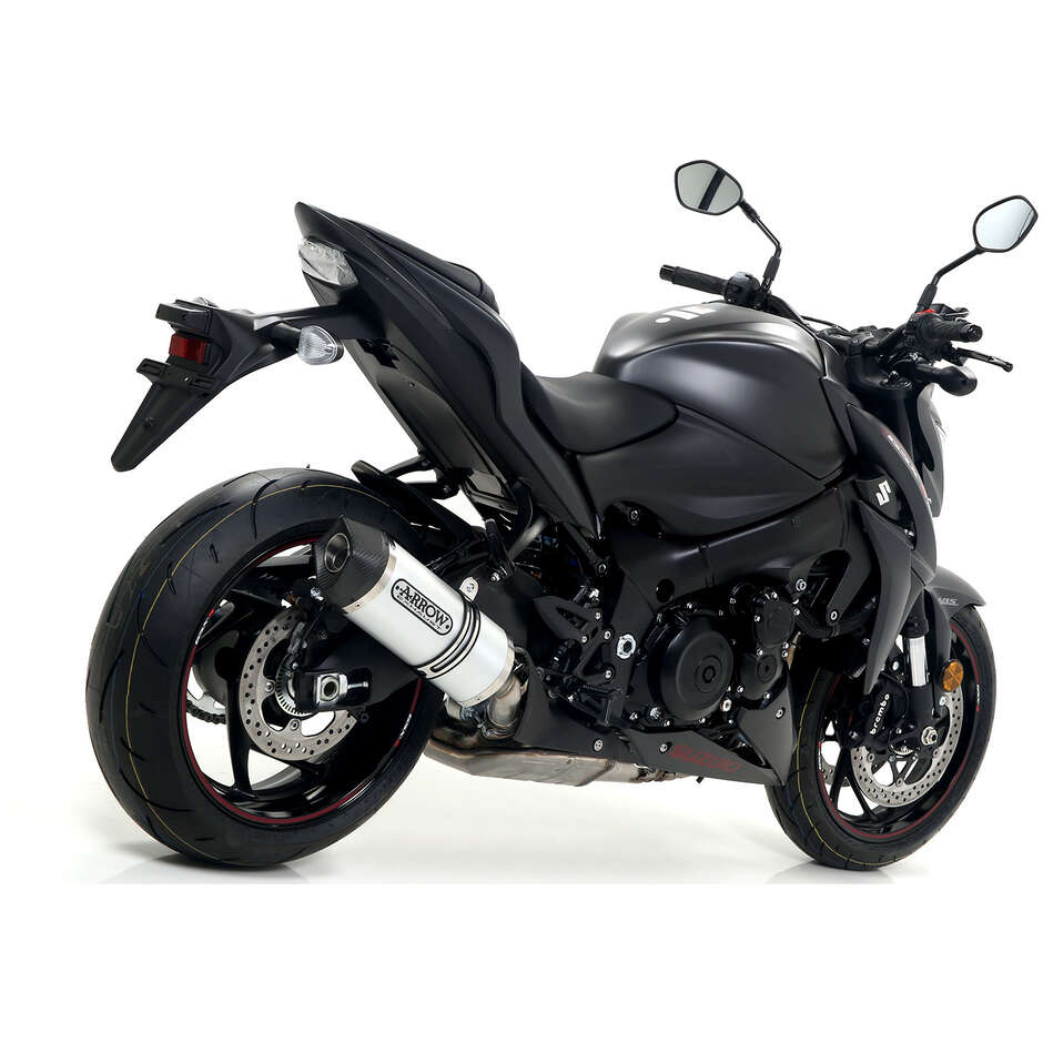 Terminale di Scarico Arrow Race-Tech alluminio con fondello carby Suzuki  Per GSX-S 1000 / 1000 F (15-20)
