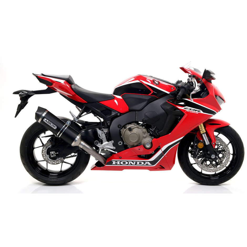Terminale di Scarico Arrow Race-Tech alluminio Dark con fondello carby Per Honda CBR 1000 RR (17-19)