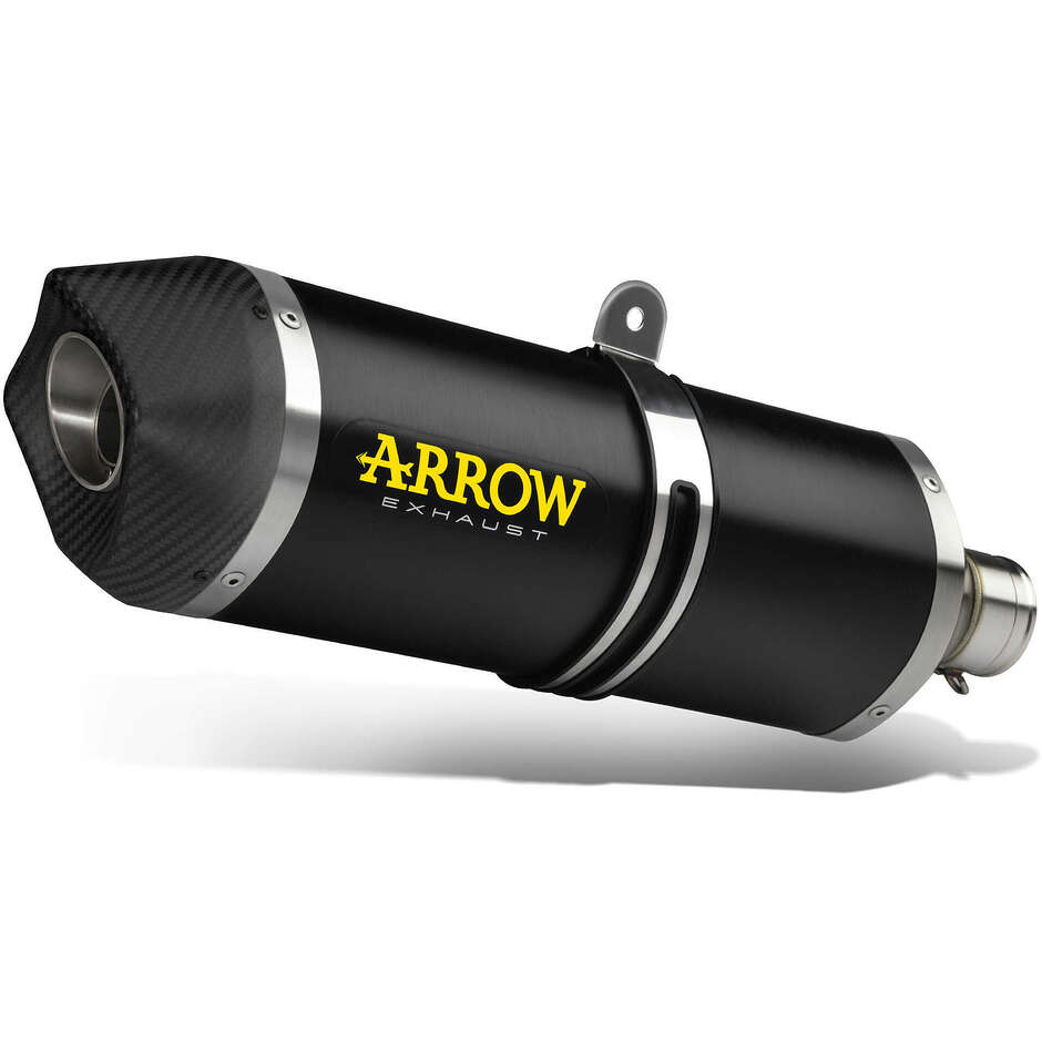 Terminale di Scarico Arrow Race-Tech Approved alluminio Dark con fondello carby Per Kawasaki Z 650 (17-19); Ninja 650 (17-20); Versys (17-23)