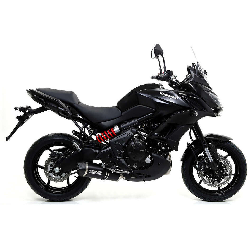 Terminale di Scarico Arrow Race-Tech Approved alluminio Dark con fondello carby Per Kawasaki Z 650 (17-19); Ninja 650 (17-20); Versys (17-23)