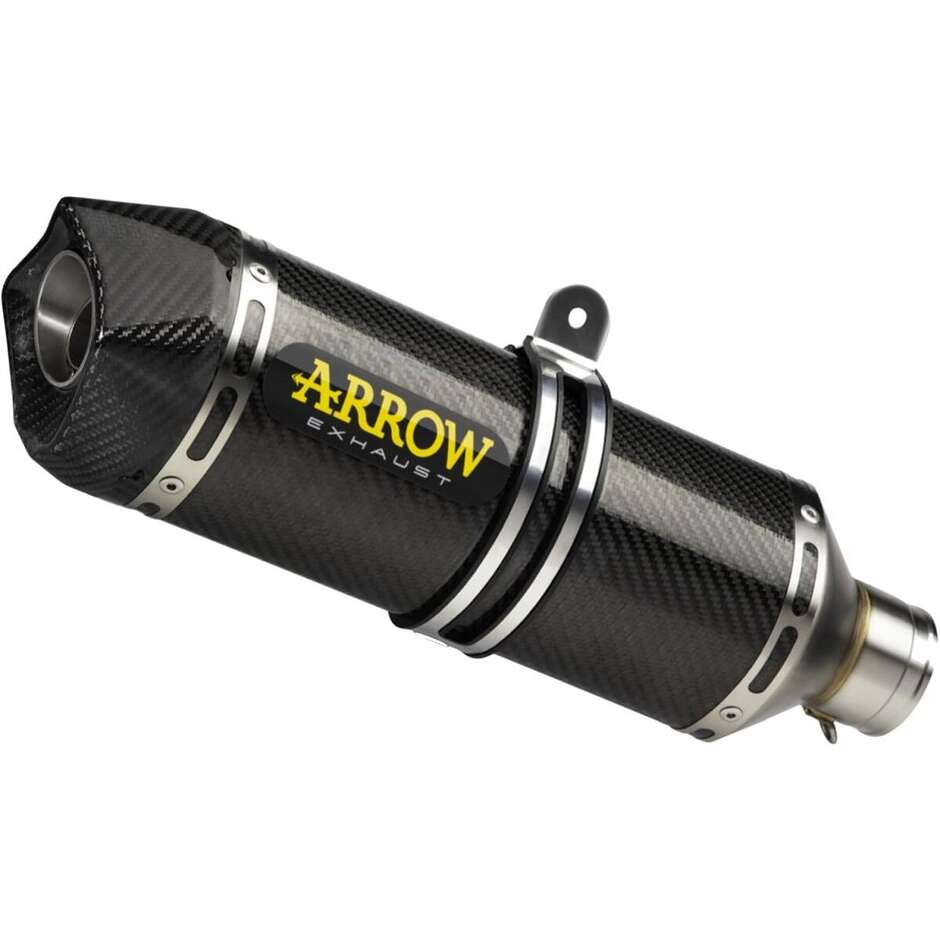 Terminale di Scarico Arrow Race-Tech carbonio con fondello carby Per Kawasaki ZX-6R 636 (19-20)
