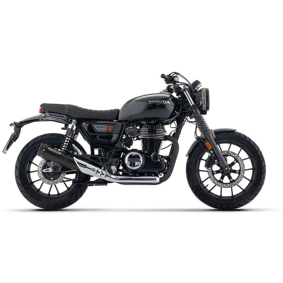 Terminale di Scarico Arrow Rebel con fondello in alluminio Dark Per Honda GB 350 S (25)