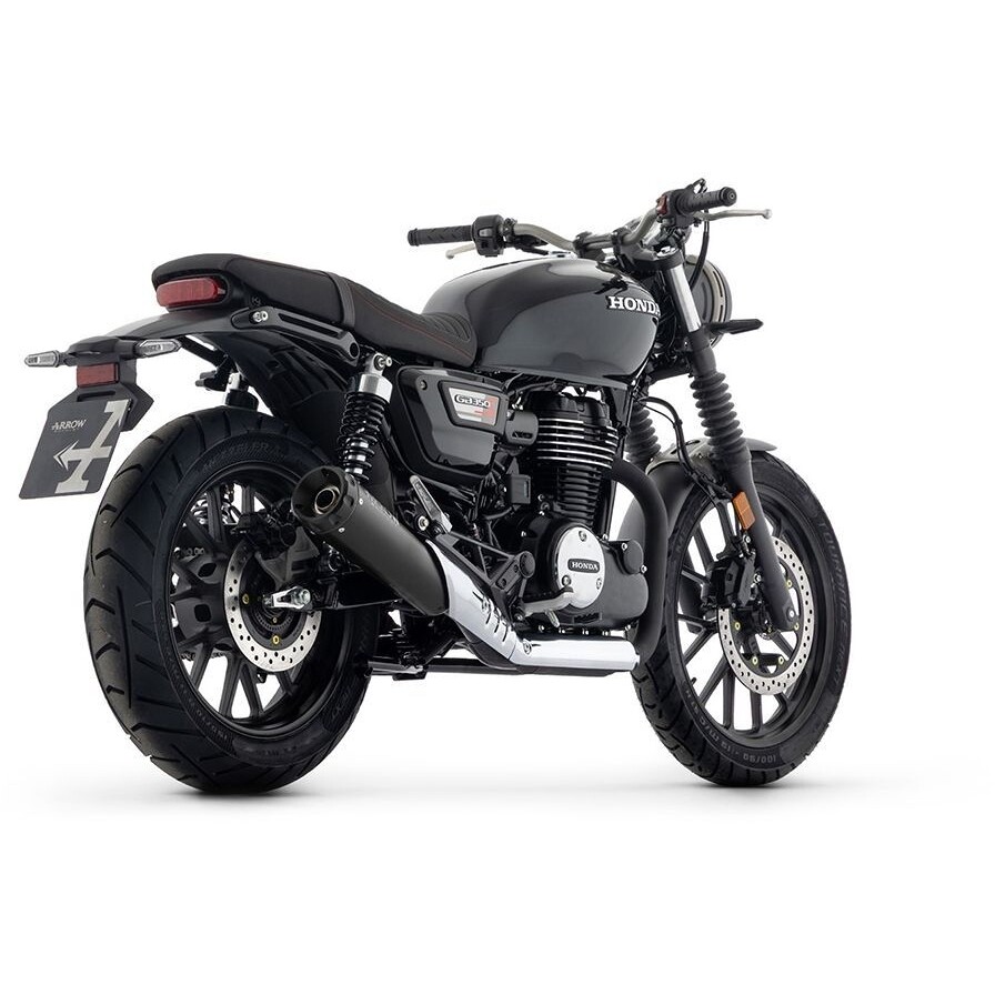 Terminale di Scarico Arrow Rebel con fondello in alluminio Dark Per Honda GB 350 S (25)