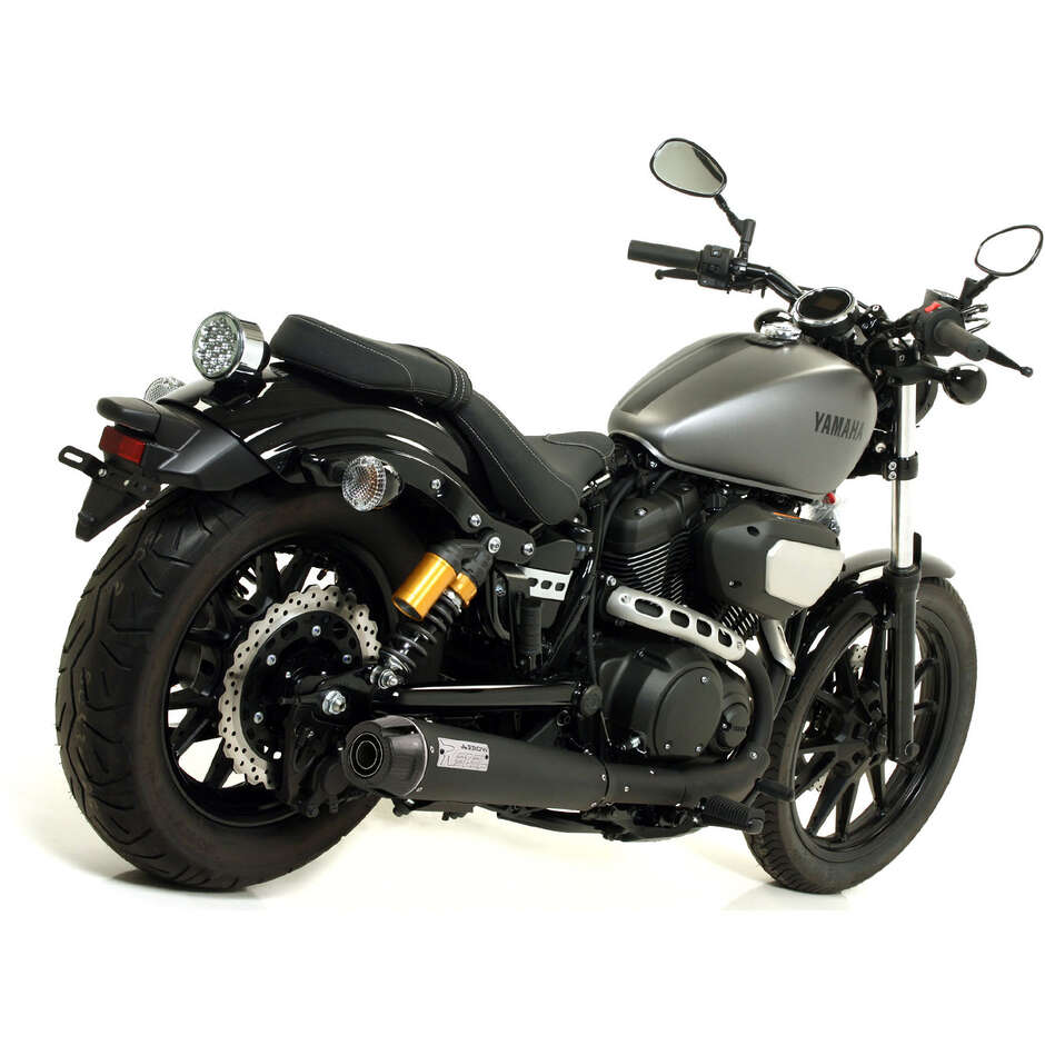Terminale di Scarico Arrow Rebel con fondello in alluminio Dark Per Yamaha XV (Bolt) 950 R (14-16)
