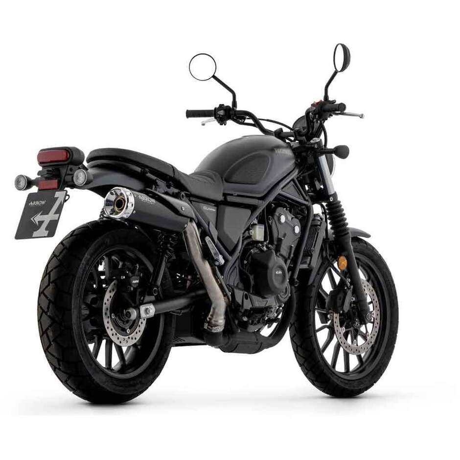 Terminale di Scarico Arrow Rebel con fondello in alluminio lucido Per Honda CL 500 (23-24)