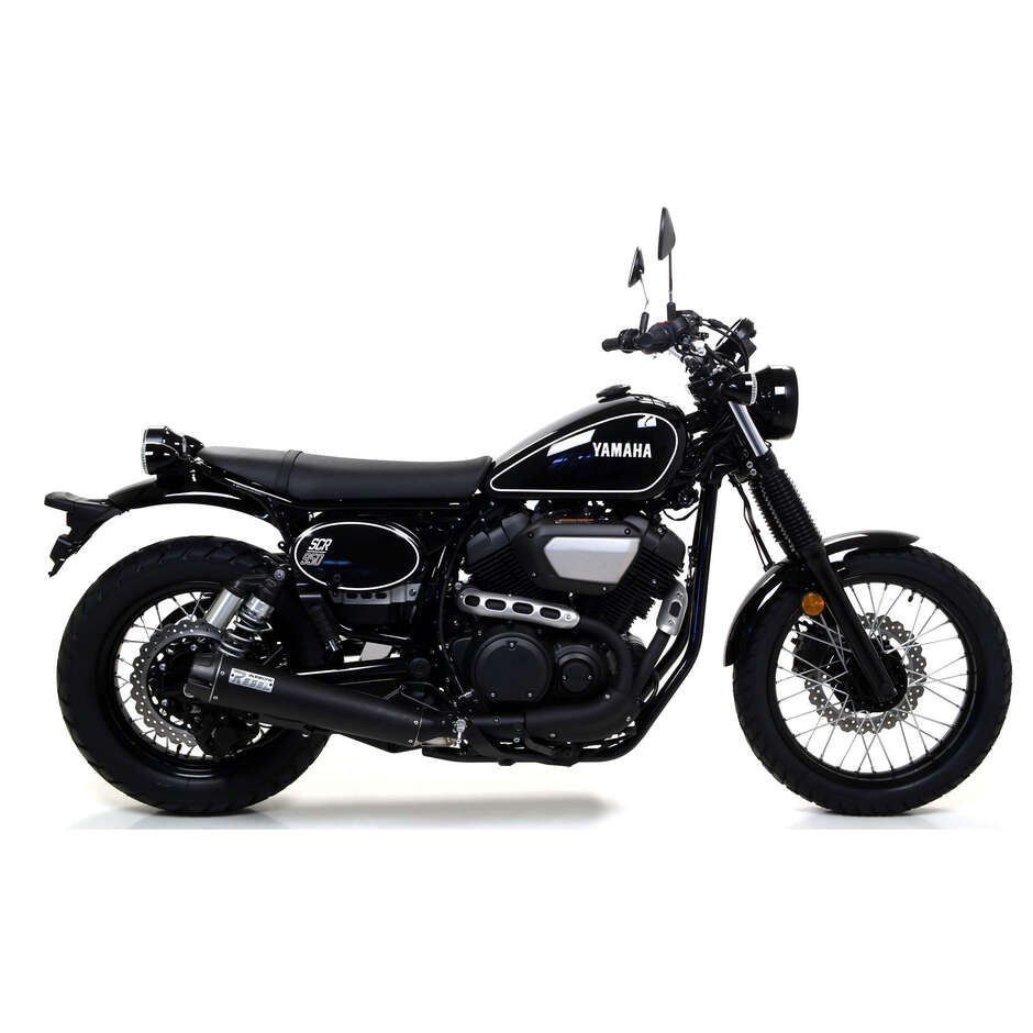 Terminale di Scarico Arrow Rebel con fondello in carbonio Per Yamaha SCR 950 (17-20)