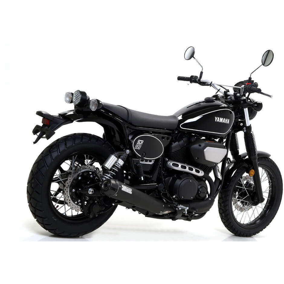 Terminale di Scarico Arrow Rebel con fondello in carbonio Per Yamaha SCR 950 (17-20)