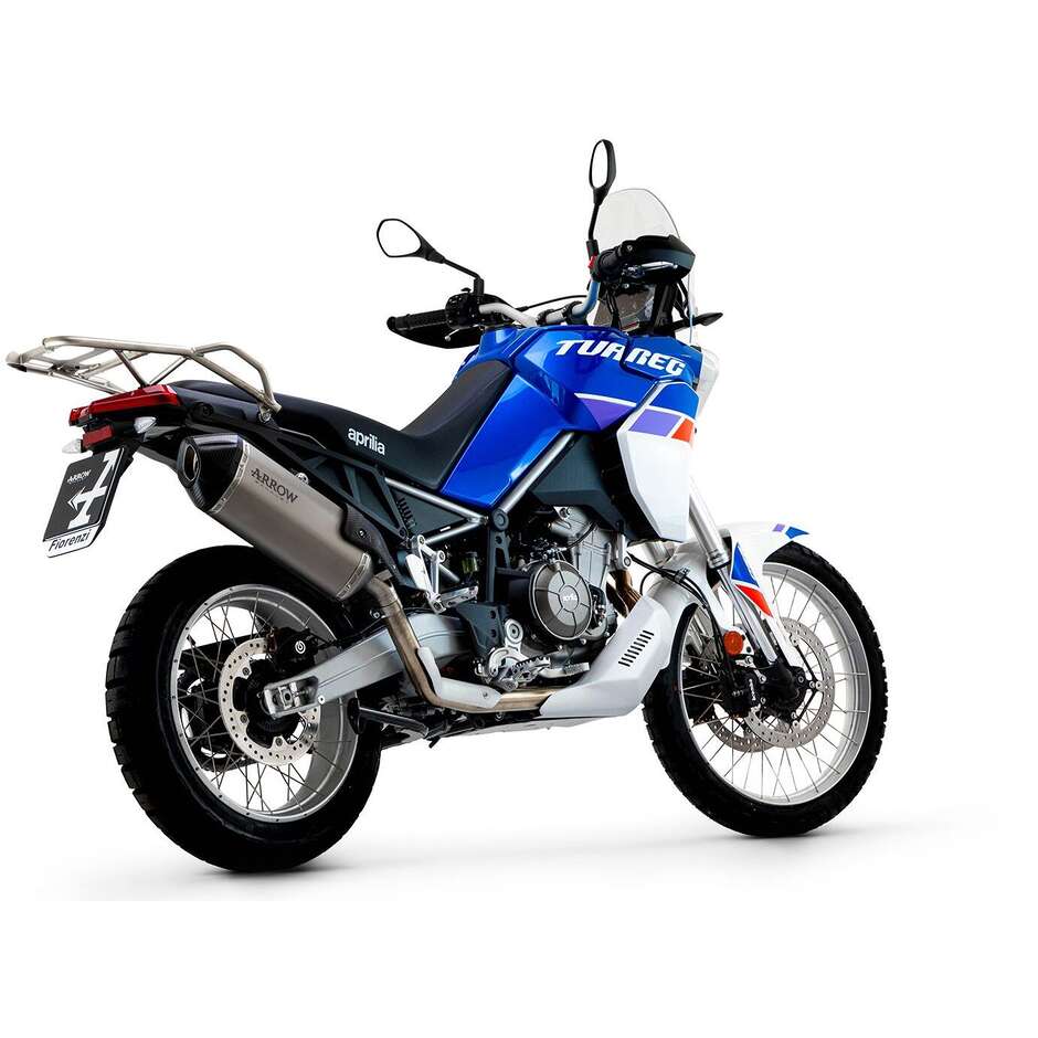 Terminale di Scarico Arrow Sonora titanio con fondello carby Per Aprilia TUAREG 660 (22-24)