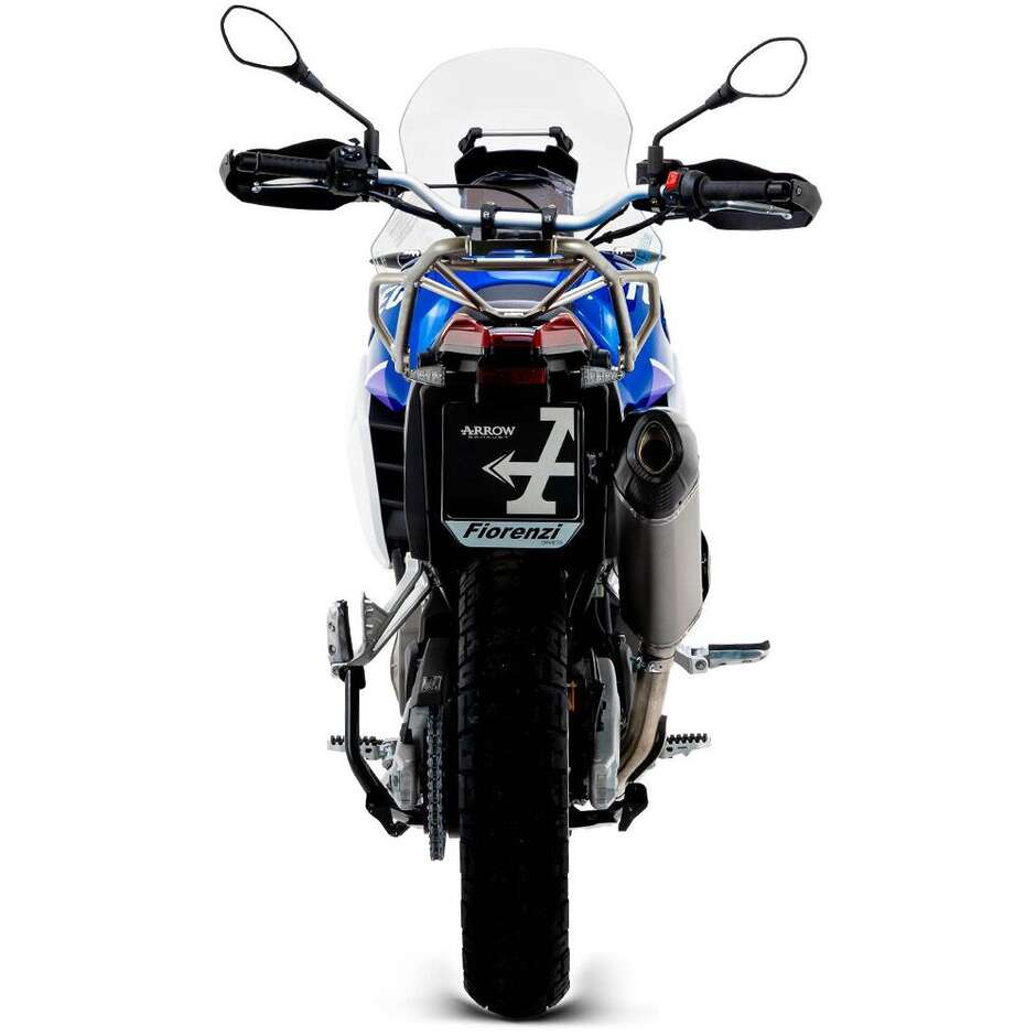 Terminale di Scarico Arrow Sonora titanio con fondello carby Per Aprilia TUAREG 660 (22-24)