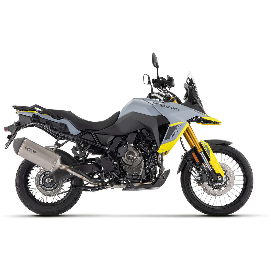 Terminale di Scarico Arrow Sonora titanio con fondello carby Per Suzuki V-STROM 800DE / SE (23-24)
