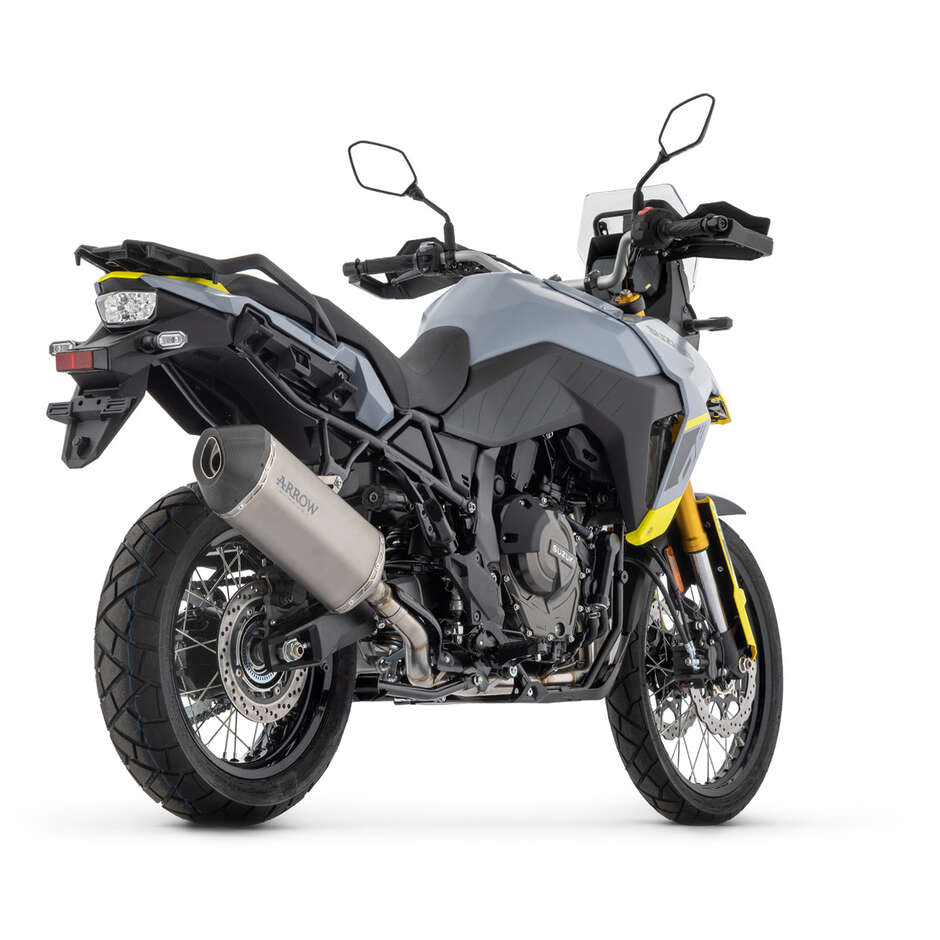 Terminale di Scarico Arrow Sonora titanio con fondello carby Per Suzuki V-STROM 800DE / SE (23-24)