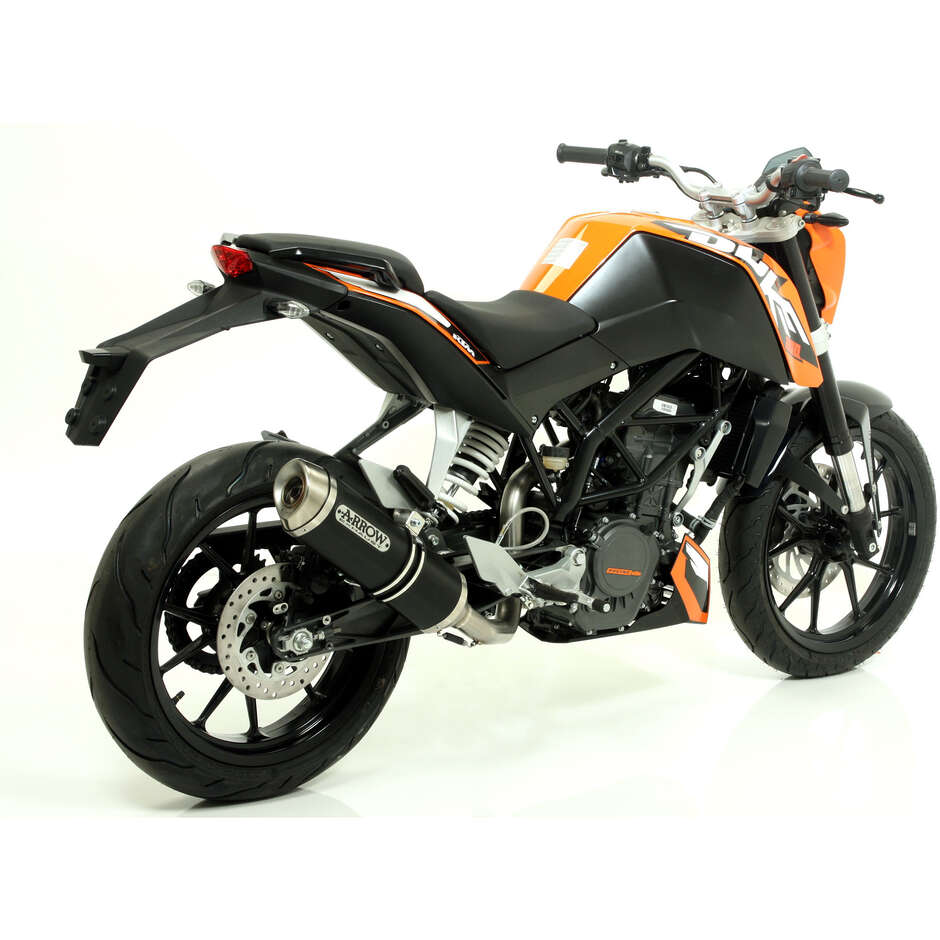 Terminale di Scarico Arrow Street Thunder aluminium Dark Per KTM DUKE 125 (11-16); DUKE 200 200 (11-14)