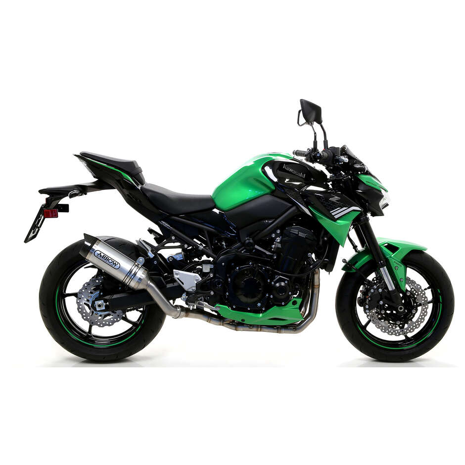 Terminale di Scarico Arrow Street Thunder Titanio con fondello carby Per Kawasaki Z 900 (20-24)