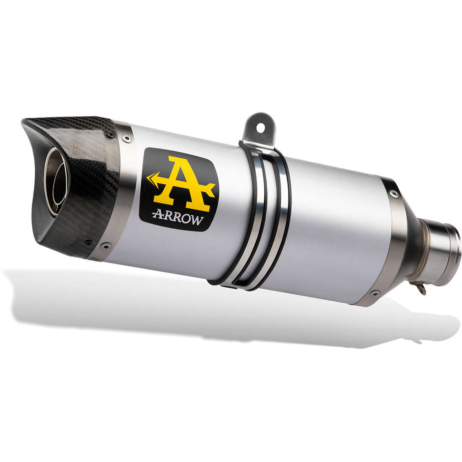 Terminale di Scarico Arrow Thunder alluminio con fondello carby Per Kawasaki Z 900 (20-24)