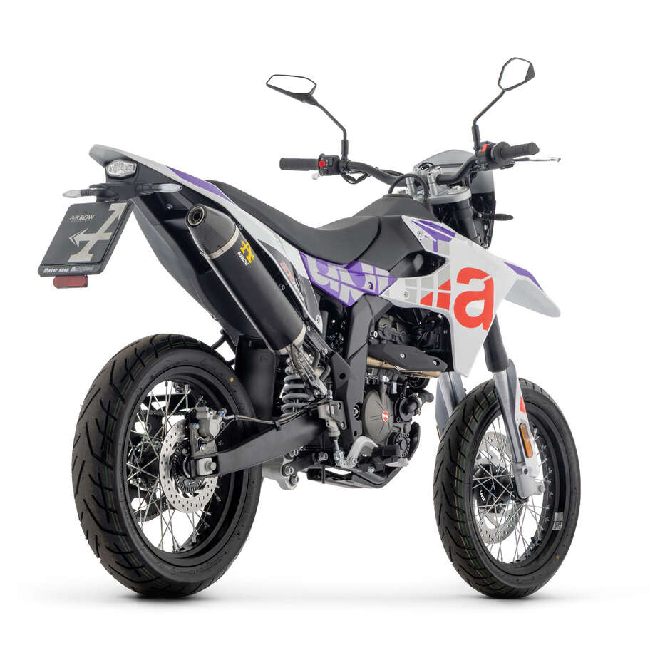Terminale di Scarico Arrow Thunder alluminio Dark con fondello carby Per Aprilia RX / SX 125 (25-26)