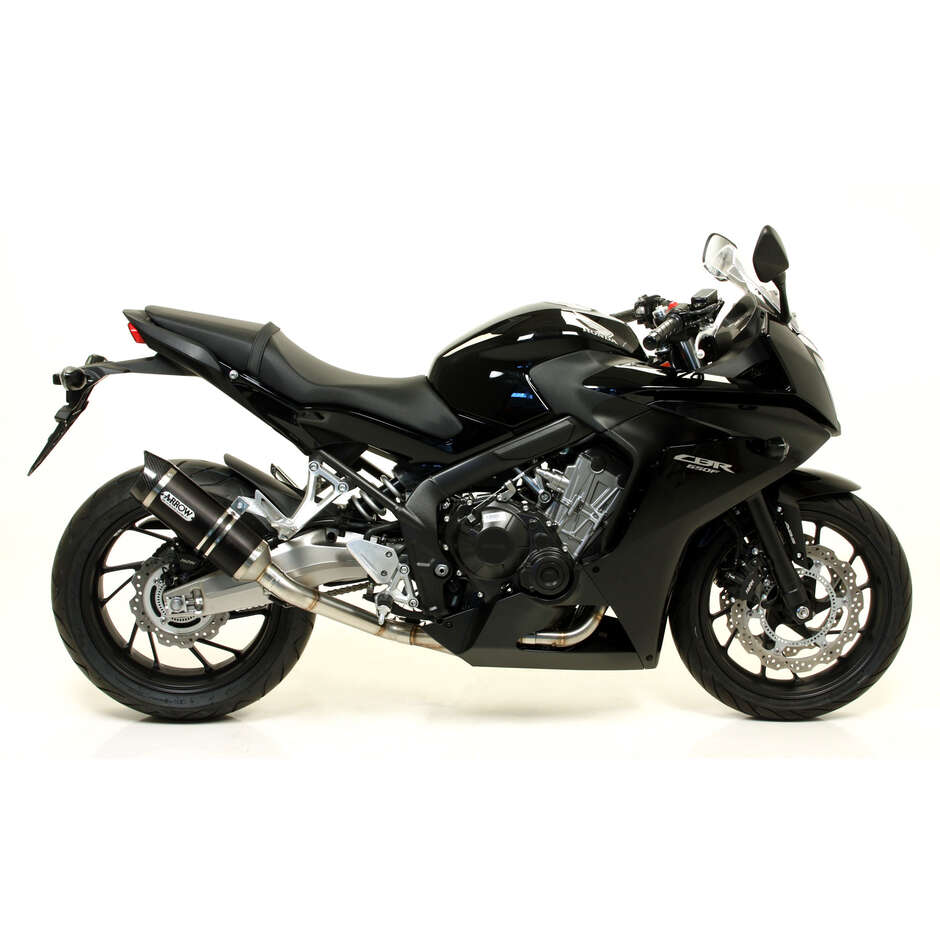 Terminale di Scarico Arrow Thunder alluminio Dark con fondello carby Per Honda CBR 650 F (14-18)