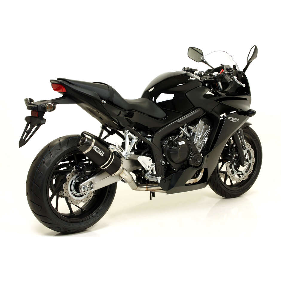Terminale di Scarico Arrow Thunder alluminio Dark con fondello carby Per Honda CBR 650 F (14-18)