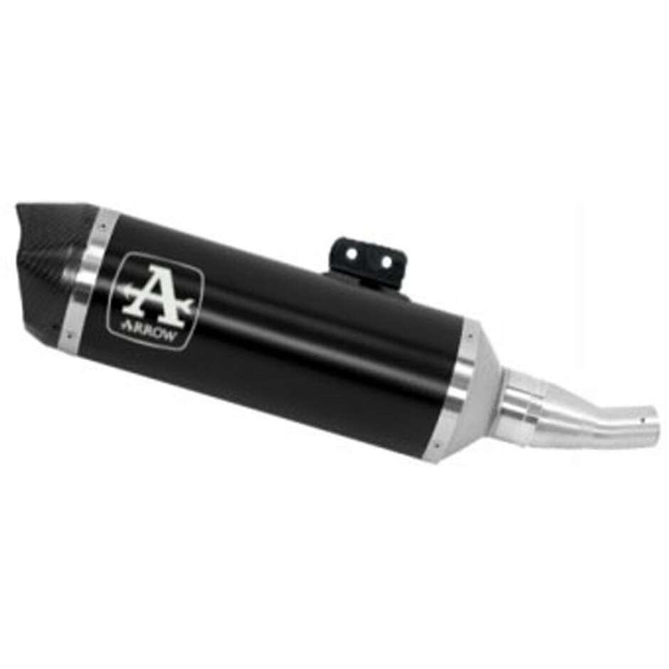 Terminale di Scarico Arrow Urban alluminio Dark con fondello carby Per Kymco AK 550 (21-26)