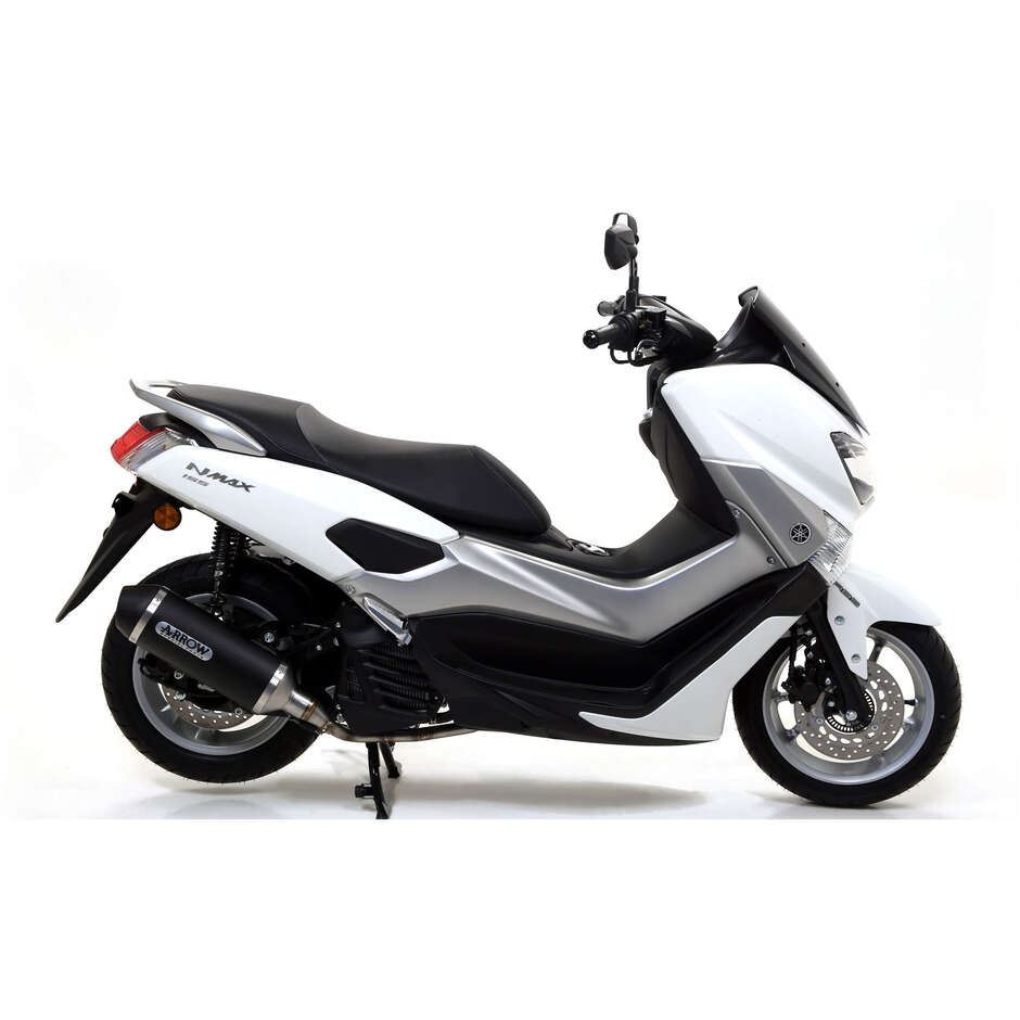 Terminale di Scarico Arrow Urban alluminio Dark con fondello Dark Per Yamaha NMAX 125 / 155 (17-20); Tricity 125 (17-20)