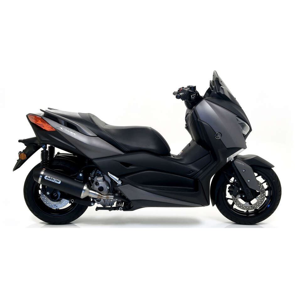 Terminale di Scarico Arrow Urban alluminio Dark con fondello Dark Per Yamaha XMAX 300 (17-20)