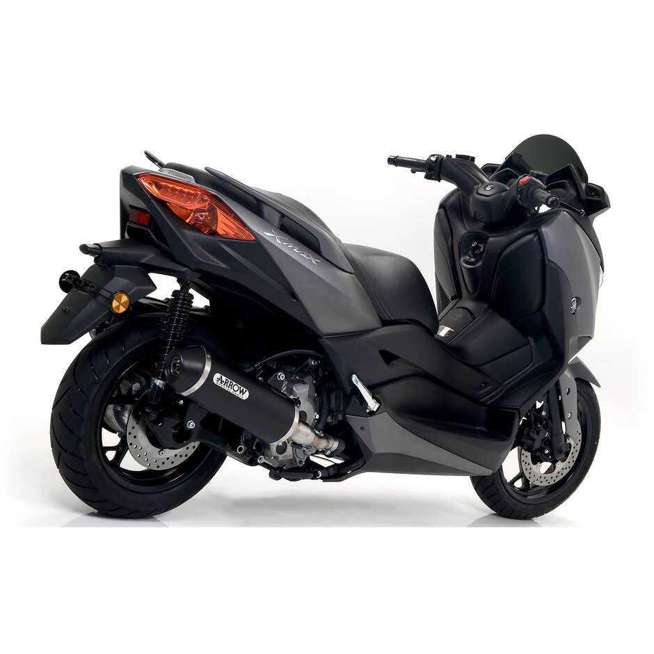 Terminale di Scarico Arrow Urban alluminio Dark con fondello Dark Per Yamaha XMAX 300 (17-20)
