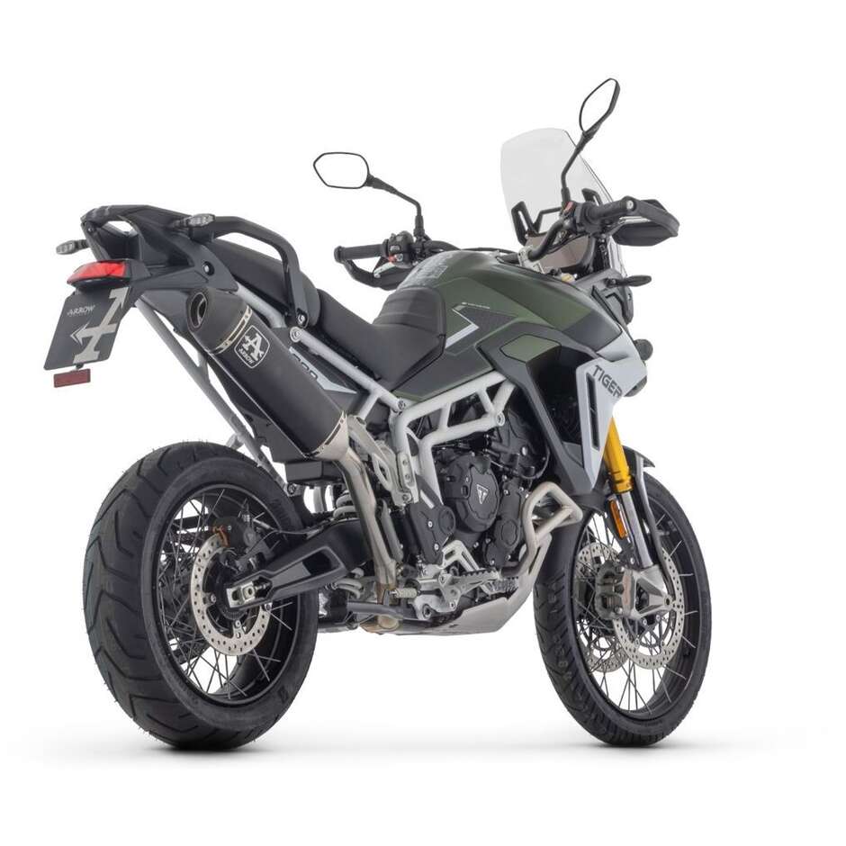 Terminale di Scarico Arrow Veloce in alluminio Dark Per Triumph TIGER 900 GT/ G PRO (24-26)