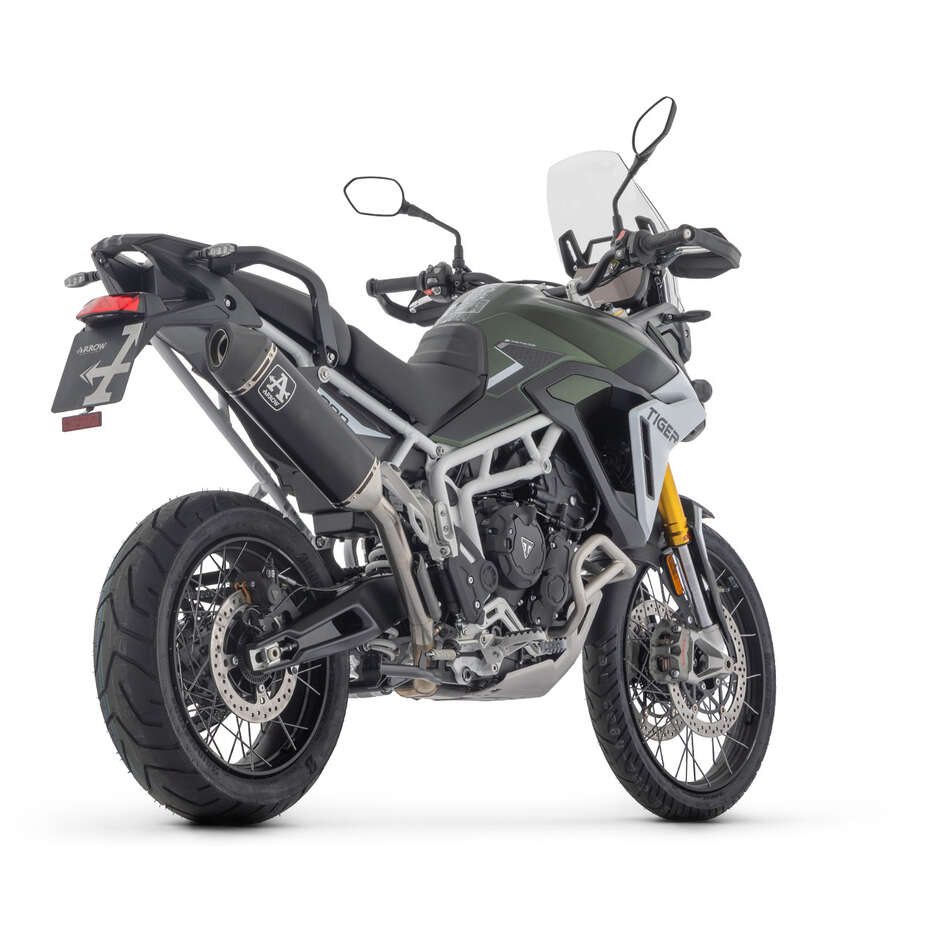 Terminale di Scarico Arrow Veloce in alluminio Dark Per Triumph TIGER 900 GT / GT Pro (24-26)