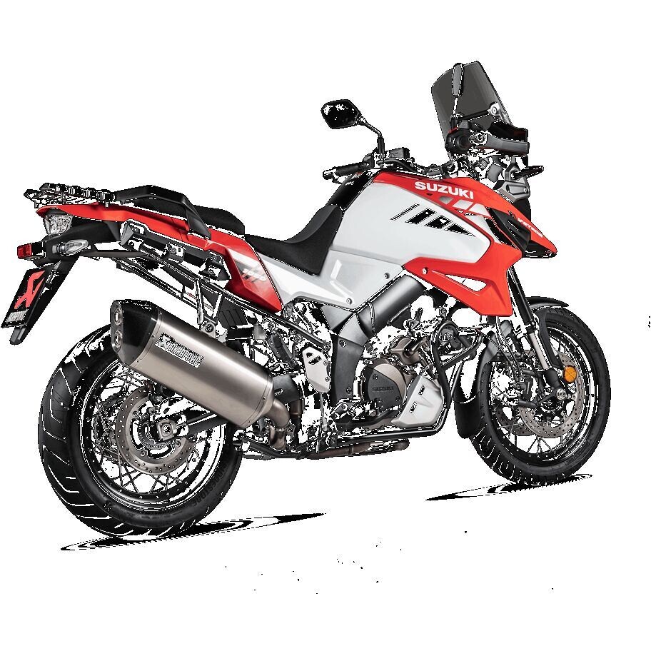 Terminale di Scarico Slip-On Akrapovic S-S10SO18-HAFT Per SUZUKI V-Strom (14-20); V-Strom (20-25)