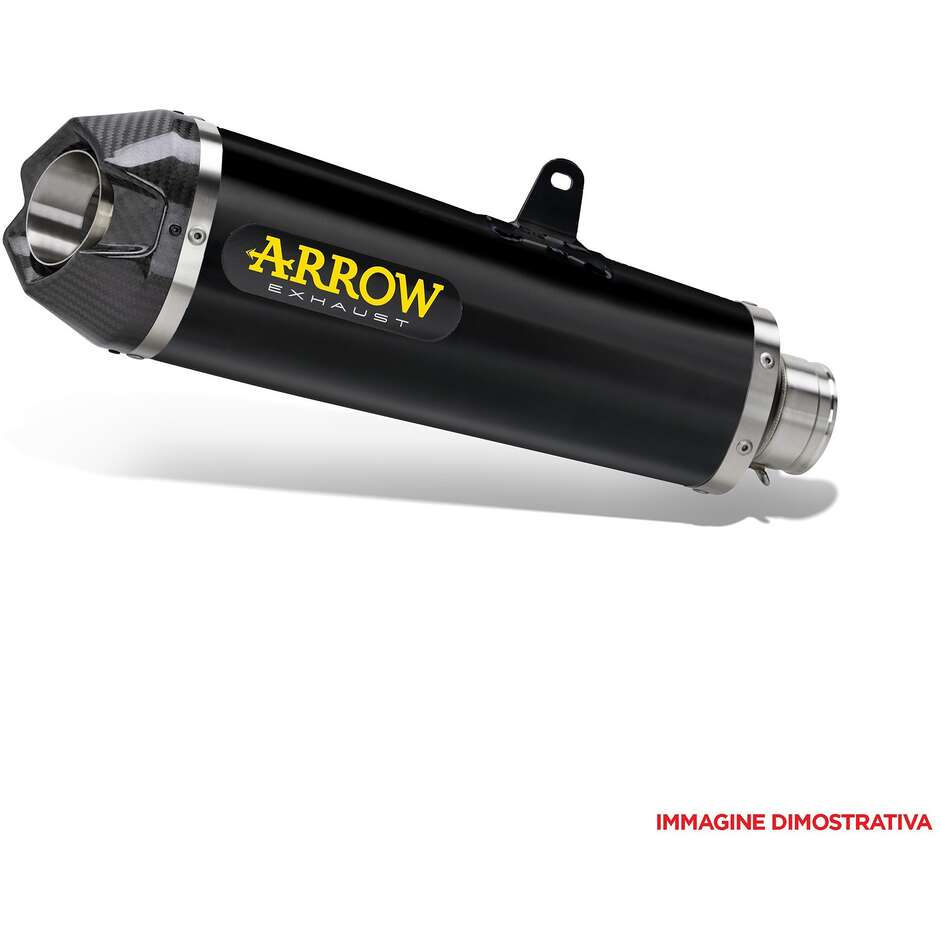 Terminale di Scarico Works nichrom Dark con fondello carby P taglia un