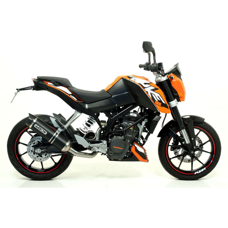 Terminale Street Thunder alluminio Dark con fondello carby Per KTM DUKE 125 (11-16); DUKE 200 (11-14)